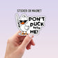 Duck with knife funny duck dont duck with me Sticker retro funny sticker Water bottle Gift For Her Cute Laptop Decal funny Gifts Under 5