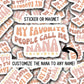 My favorite people call me Nana sticker name sticker Retro wavy mom sticker Gigi Mimi Grandma name magnet font Gram meemaw noni Mother's day