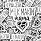 Breastfeeding gift, Moms milk bar, cow print font,  Breastfeeding stickers, breastmilk sticker, breast pump, magnet, liquid gold, mama gift