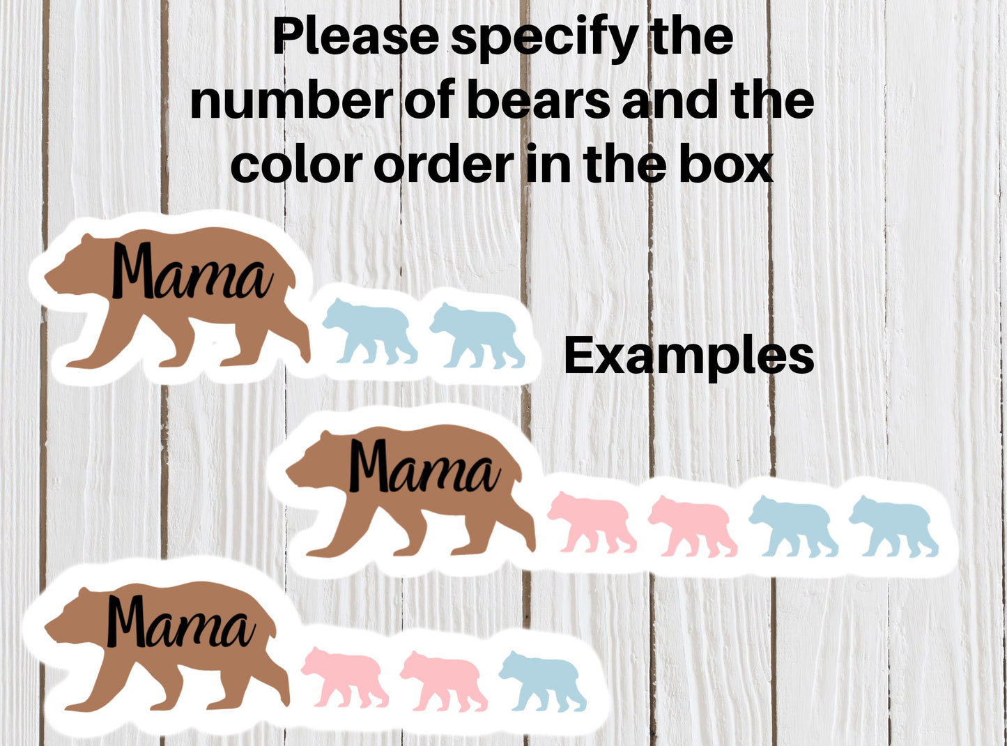 Mama bear sticker, bear cubs, custom, baby bear, mama gift, water bottle sticker, locker magnet, fridge magnet, mom sticker, motherhood