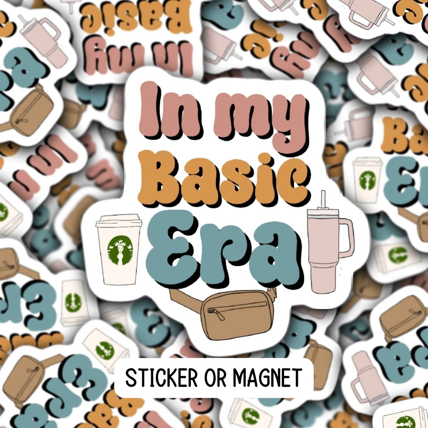 Era Retro sticker mom mama aesthetic Magnet Mama Sticker Tumbler cup sticker Gift for mom Lap top  water bottle magnet Belt bag Coffee basic