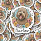 Golden Doodle Sticker Pet name sticker Doodle sticker Goldendoodle Sticker Custom pet sticker Dog food sticker Doodle mom Dog mom gift