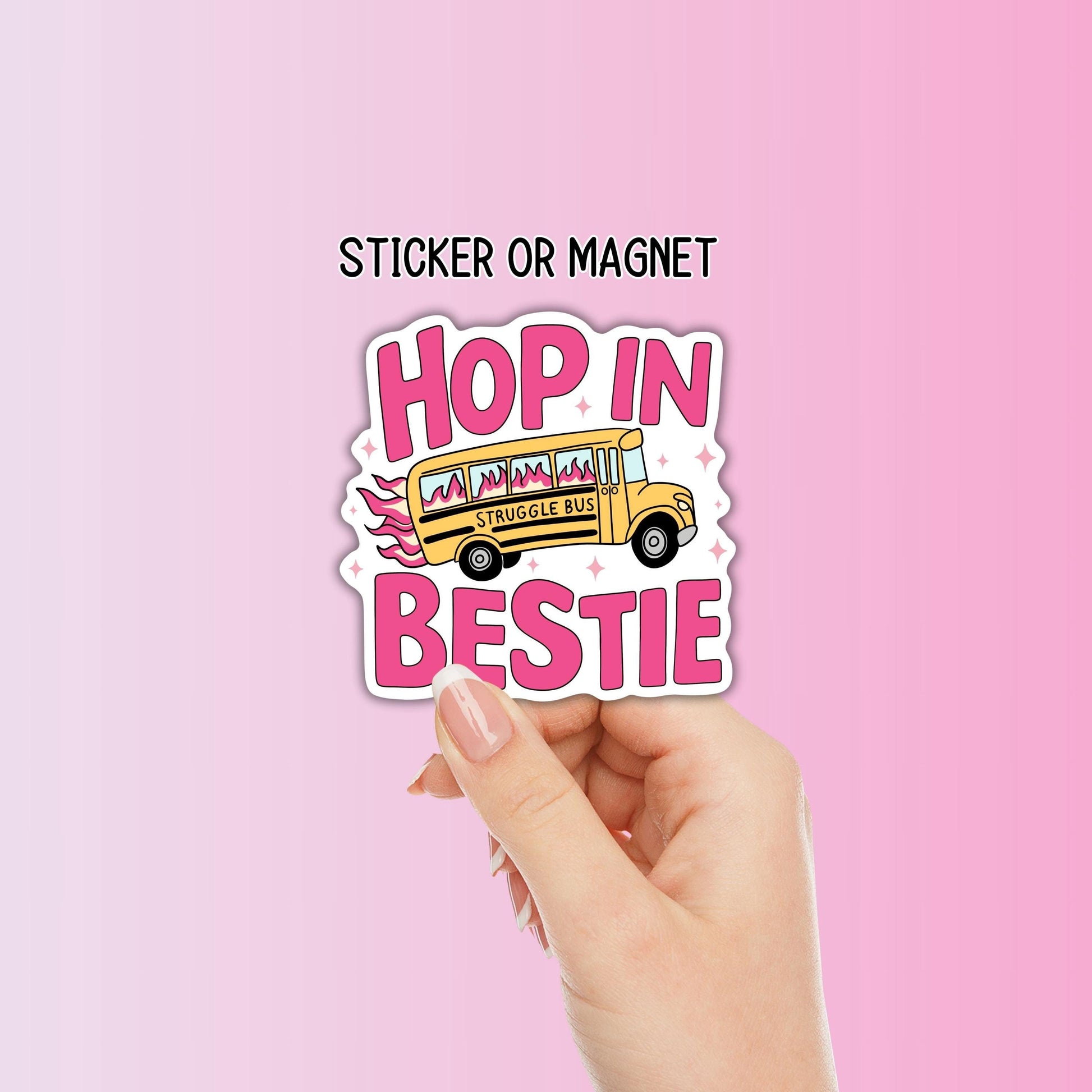 Struggle bus funny sticker hop in bestie meme sticker funny humor Adult snarky Humor Sarcastic magnet Offensive Sarcasm quote hilarious gift
