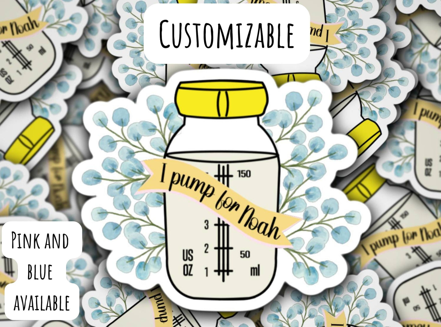 Personalized breastfeeding sticker, breastmilk sticker, pumping mom sticker, baby name sticker, magnet, liquid gold, new mom gift, mama