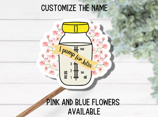 Breastfeeding sticker, Personalized breastfeeding sticker, Exclusive pumper, pumping mom sticker, baby name sticker, liquid gold, mama gift