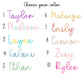 Kids name sticker Custom name sticker Personalized Name Sticker Name magnet Water bottle sticker Tumbler  cup sticker rainbow letters script