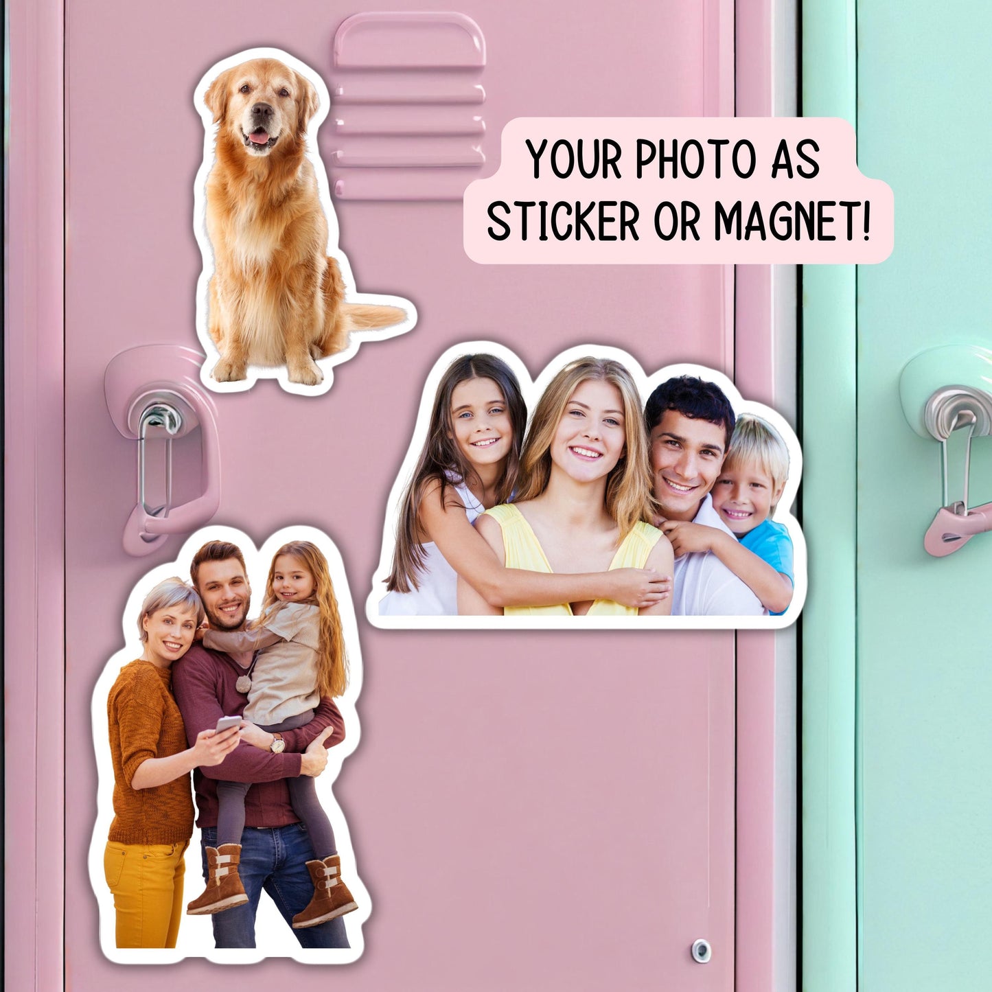 Custom photo sticker magnet custom picture your photo sticker family gift pet photo gift