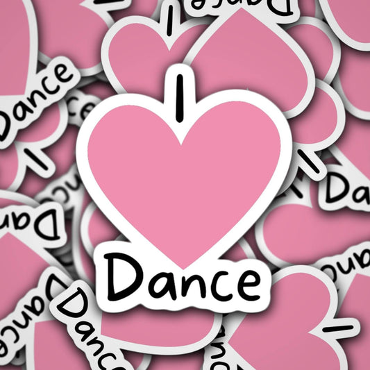 I love dance sticker, dance magnet, ballerina, ballet sticker, dancer, dance life, dance teacher gift, locker magnet, 5678 sticker, tumbler