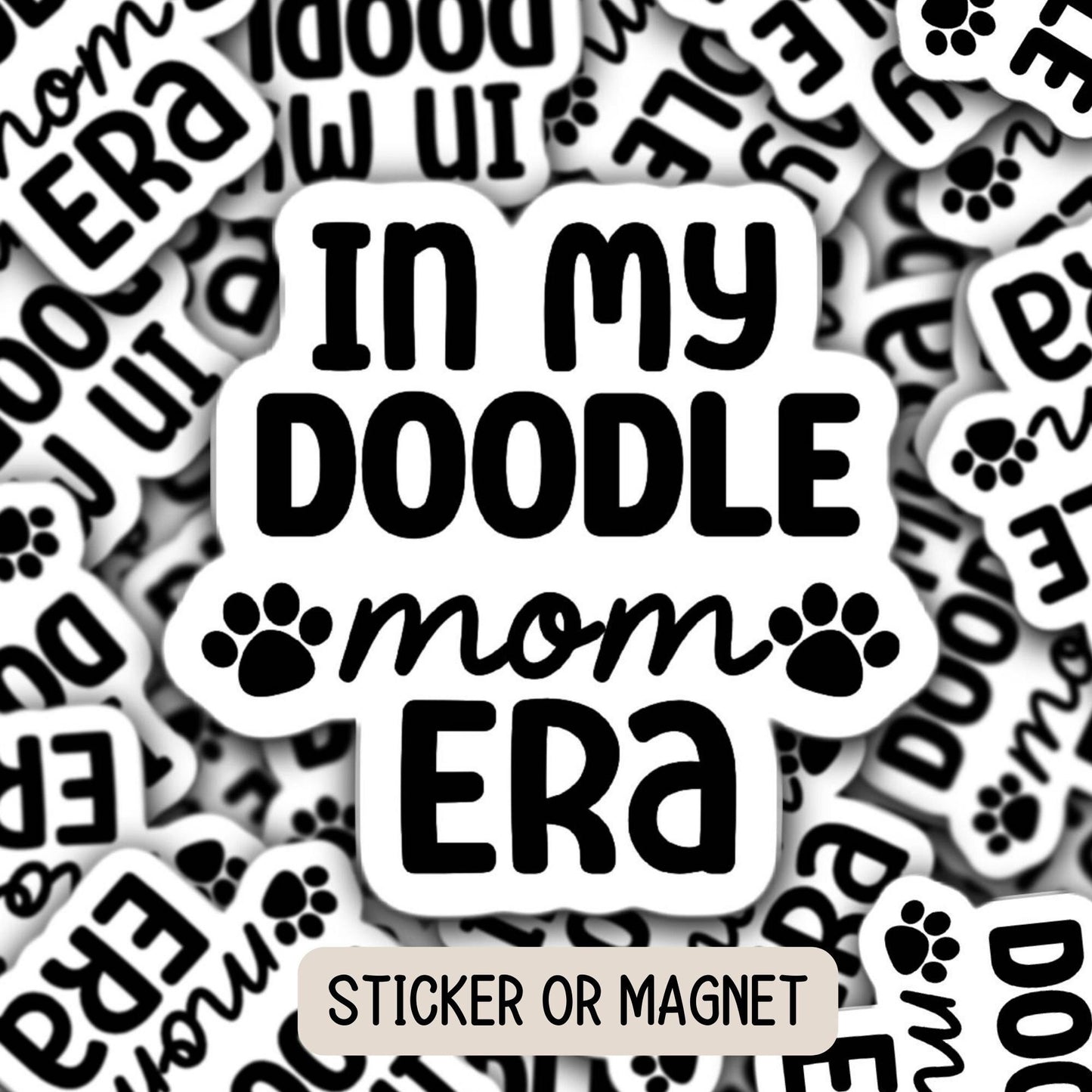 Golden Doodle Sticker, Pet sticker, Doodle sticker, Goldendoodle Sticker, Labradoodle sticker, Dog food sticker Doodle mom, dog mom gift