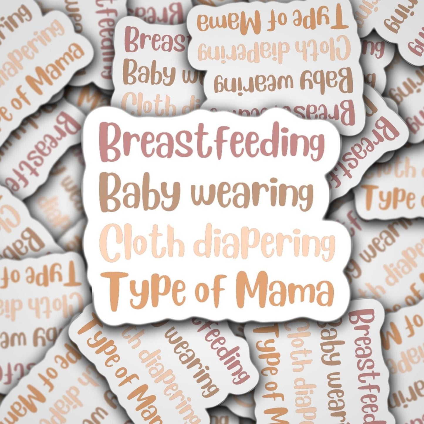 Motherhood sticker, breastfeeding, baby wearing, cloth diapering mama sticker, mom life sticker, crunchy mama sticker, lap top decal,