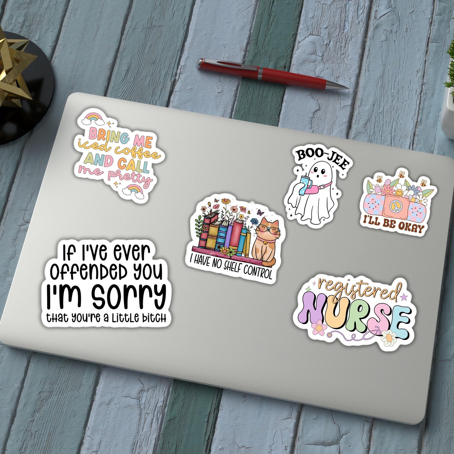 If I've Ever Offended You I'm Sorry Sticker Adult snarky Humor Sarcastic magnet Offensive  funny Sarcasm quote laptop work hilarious gift