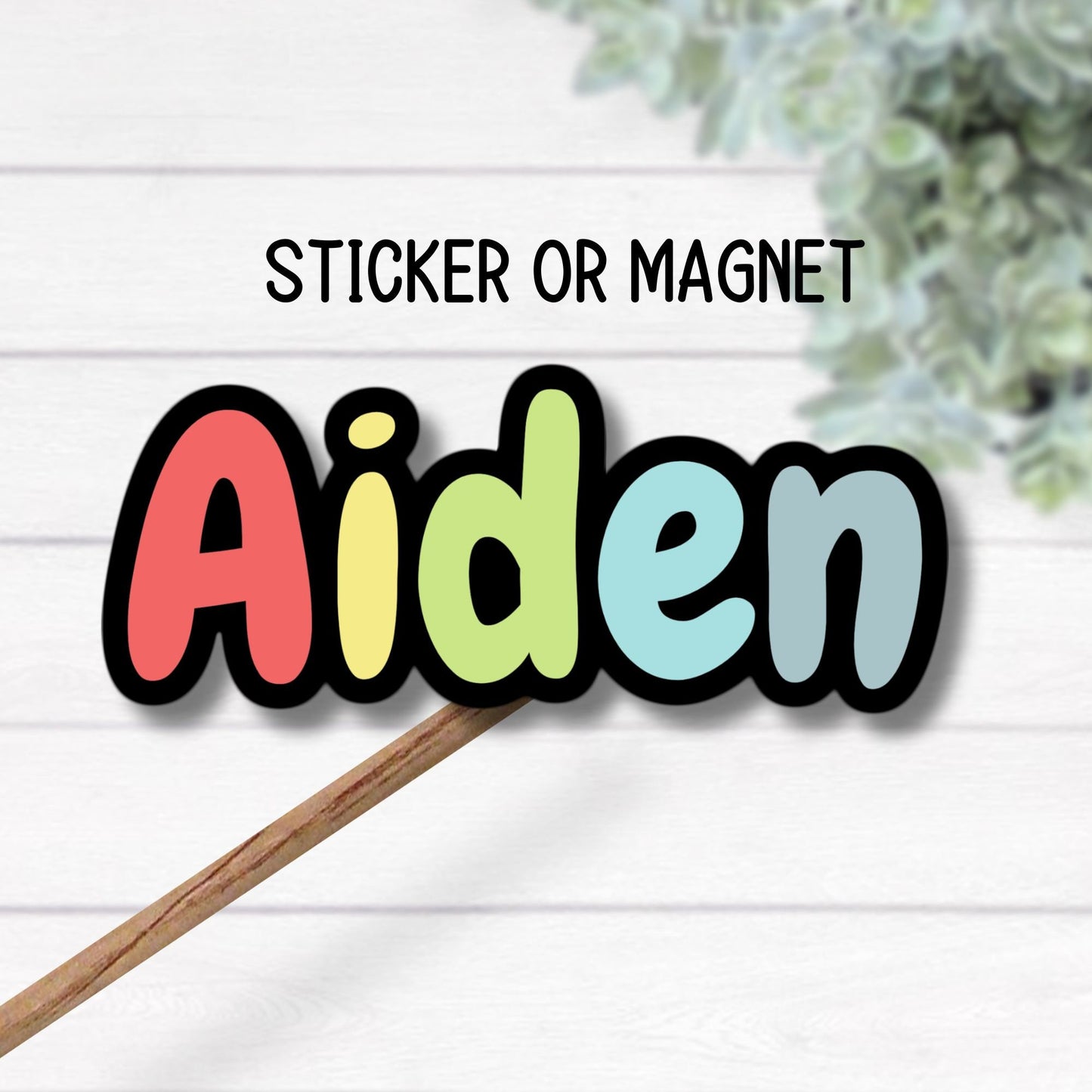Water bottle name sticker Boy name sticker Retro font name kids Name sticker Personalized name Children name sticker gift magnet lunch box