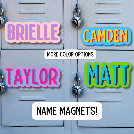 Locker magnet Custom name Magnet, personalized magnet, name magnet, fridge magnet, kids name magnet, locker decor, School locker magnet