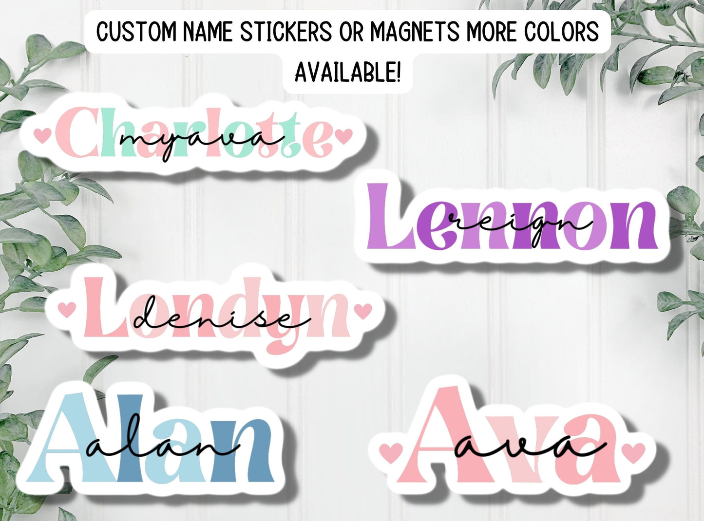 Kids name sticker, Custom name sticker, personalized sticker, name magnet, locker magnet, water bottle sticker, best friend gift, aesthetic
