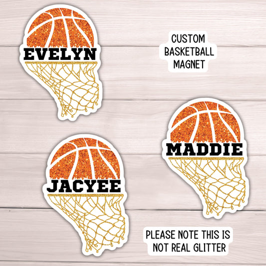 Custom Basketball name magnet girls basketball team gifts basketball team personalized basketball locker school team locker decoration