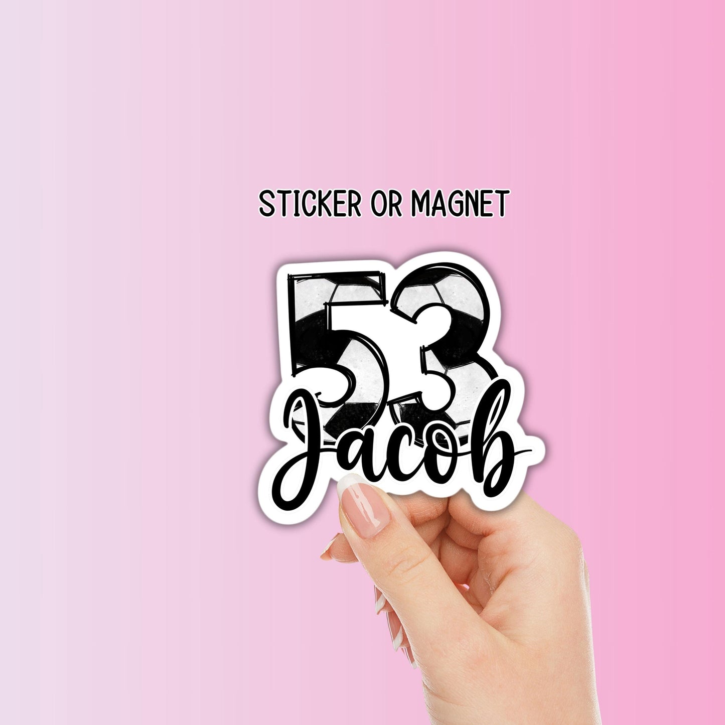 Custom name soccer sticker soccer number team gifts soccer team names personalized soccer locker magnet Soccer team sports sticker kids