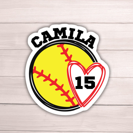 Custom Softball magnet