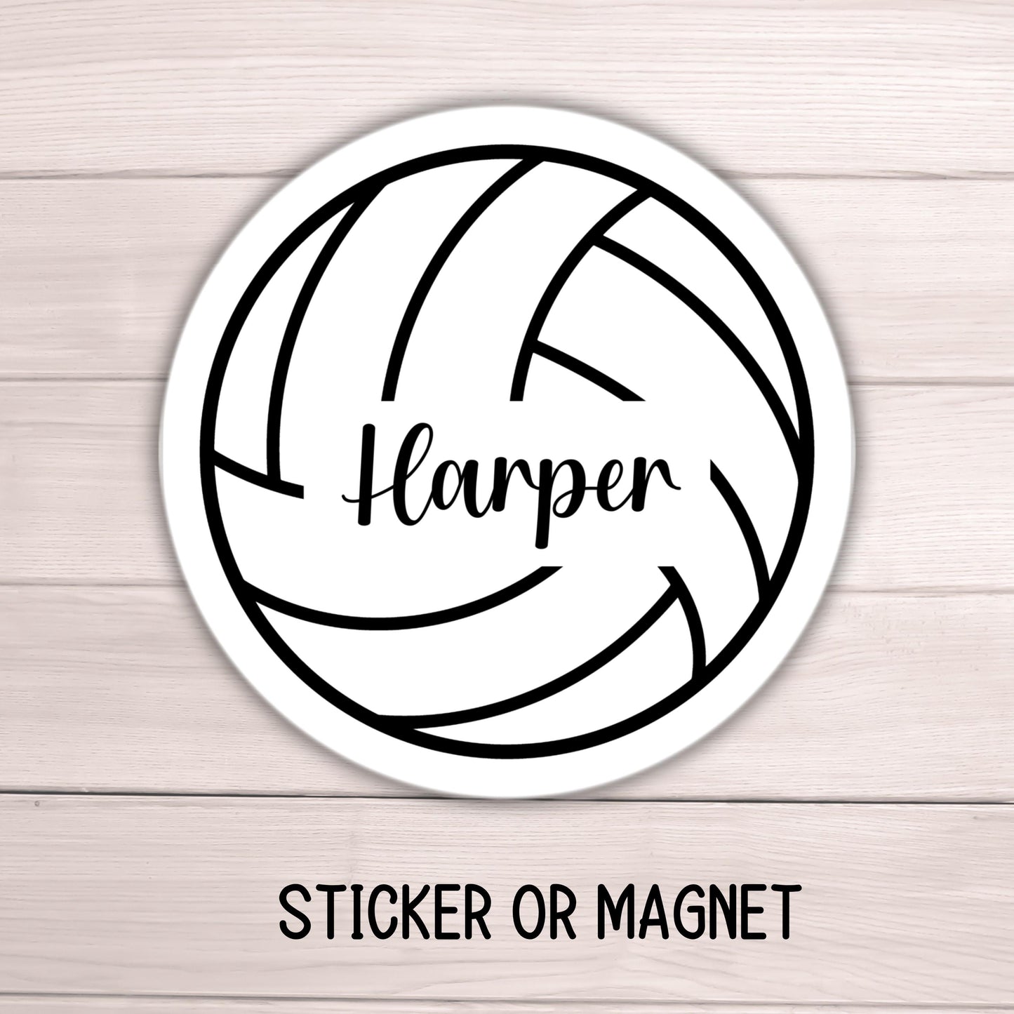 Custom Name Volleyball Sticker Sports Team Gift Sports Ball Volleyball team personalized School locker magnet sports Team Gift Sports Ball