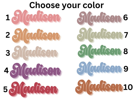 Custom Sticker, Custom Retro Name Sticker, Personalized Sticker, Custom Name Sticker, Laptop Sticker, water bottle, Hippie Sticker, Retro