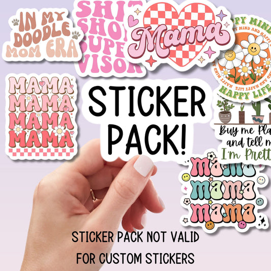 Sticker pack tumbler stickers mom stickers funny stickers sticker deal sale tumbler lap top water bottle sticker mental health nurse retro