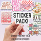 Sticker pack tumbler stickers mom stickers funny stickers sticker deal sale tumbler lap top water bottle sticker mental health nurse retro