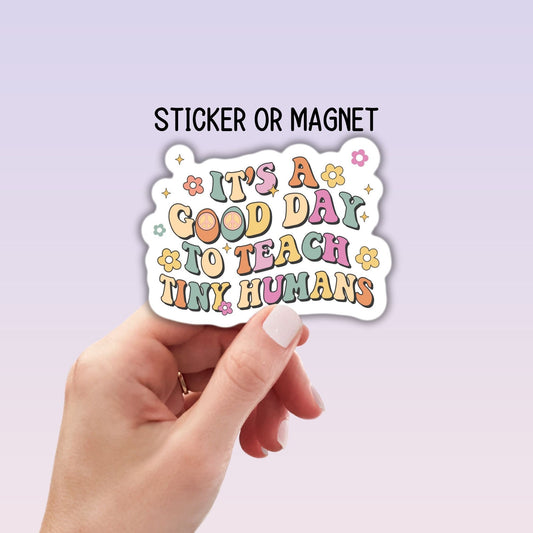 RetroTeacher sticker magnet teacher appreciation Teacher gift retro gift cute teacher magnet lap top pre school notebook back to school