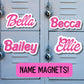 Locker name magnet, Custom name Magnet, personalized magnet, name magnet, locker magnet, fridge magnet, kids name magnet, locker decor,retro