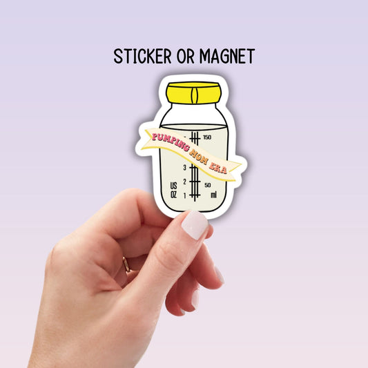 Pumping mama era Breastfeeding mama Breastmilk Lactation Nursing sticker Breast pump mom magnet Liquid gold Mom Mama Exclusive pumper gift