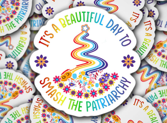 Smash the Patriarchy Feminist Sticker, Feminist sticker, Feminist Energy, Toxic Masculinity ,Empowerment Feminism Decal, Feminist gift