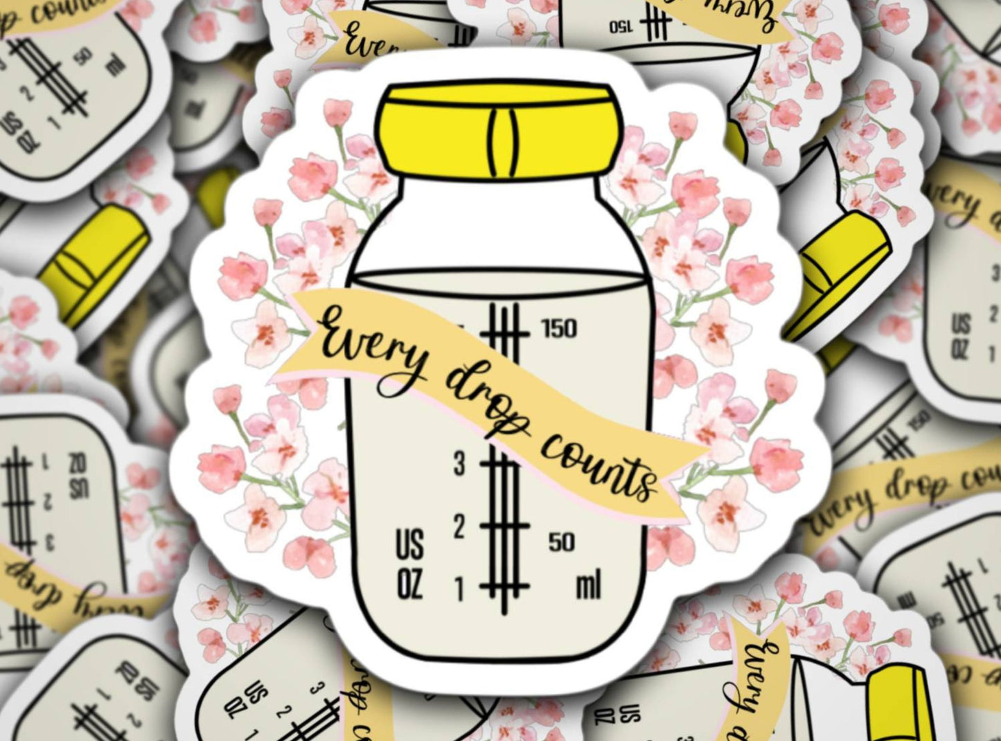 Breastfeeding sticker, pumping sticker, exclusive pumper, liquid gold, every drop counts, nursing, magnet, breastmilk, mom sticker, water