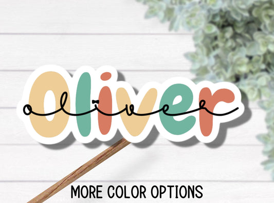 Personalized name sticker Custom Name Sticker aesthetic laptop decal Locker magnet kids name sticker lunch box sticker water bottle name