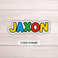Video game font Water bottle name sticker Tumbler cup name sticker Retro font name Boy Name sticker Personalized name Kids name sticker gift