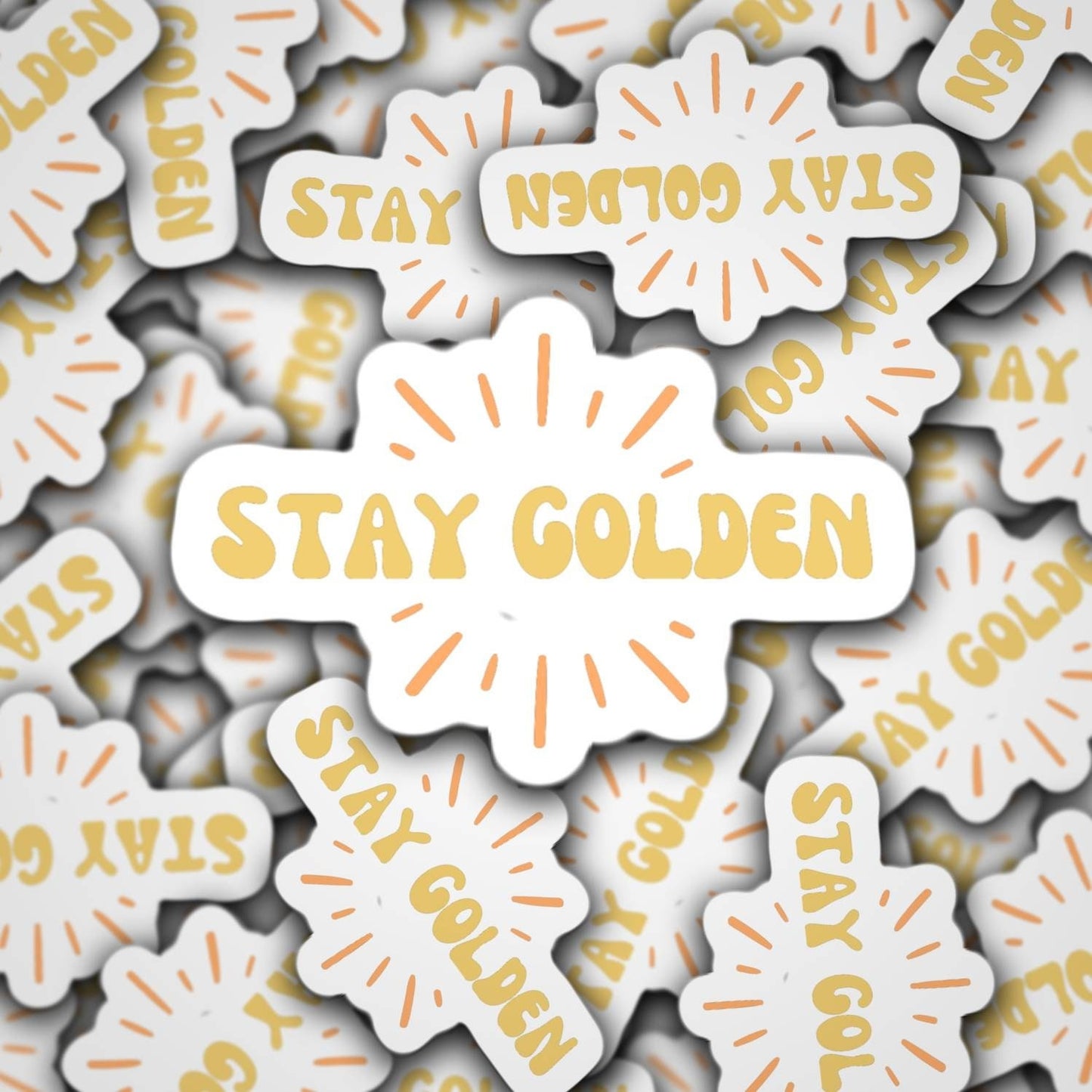 Stay Golden sticker, magnet, sunshine rays, yellow sticker, locker magnet, water bottle sticker, gift for bestie, Gold sticker, gift tumbler