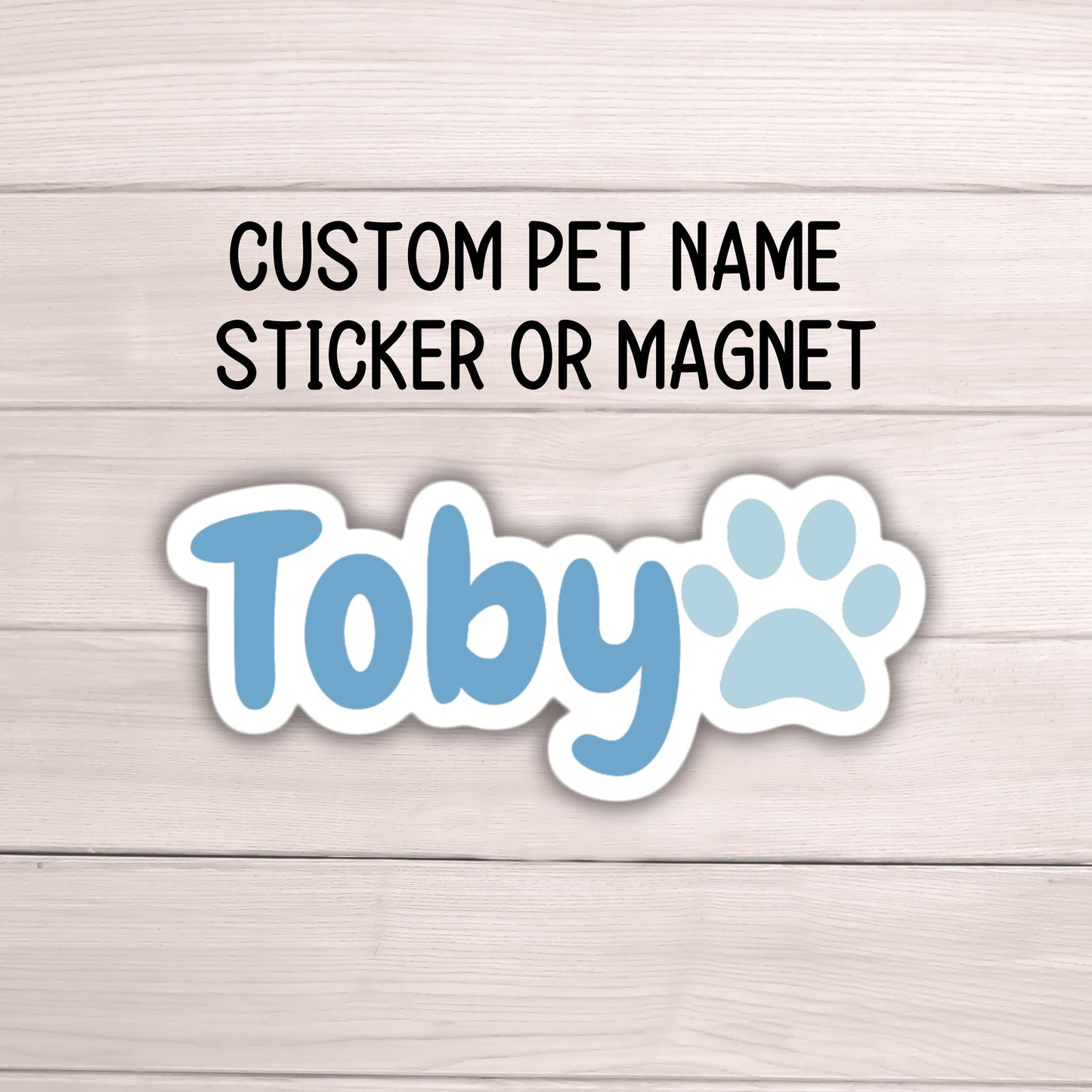Custom pet name sticker personalized pet sticker dog name sticker cat name label magnet dog mom gift paw print cat mom pet food label