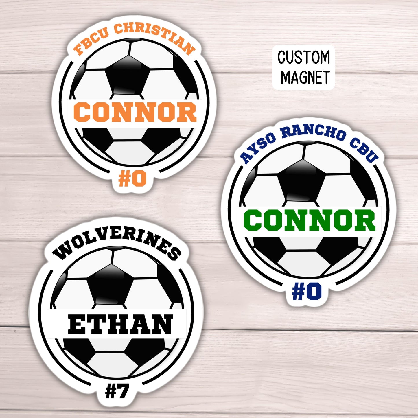 Custom soccer magnet soccer team gifts soccer team names personalized soccer locker magnet Soccer league team sports sticker kids coach