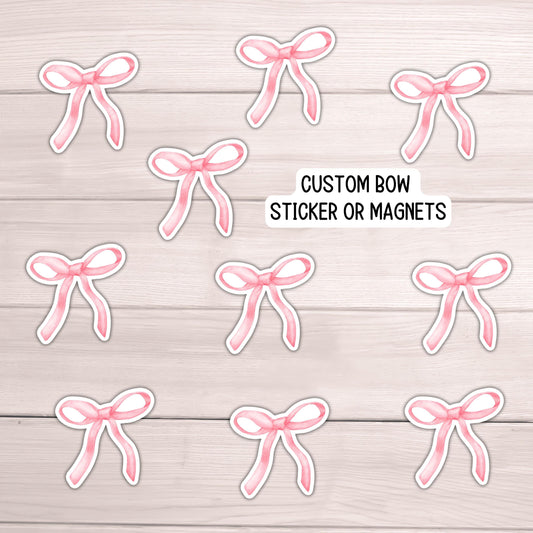 Coquette bow sticker magnets locker decor pink bow magnet girly girl stickers school locker cute magnet decoration for notebook water bottle