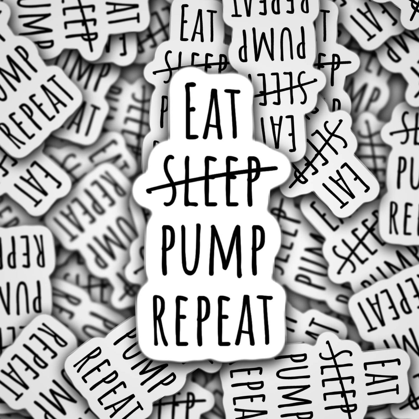 Eat sleep pump repeat, breastfeeding sticker, breast milk, liquid gold, pumping mama, fridge magnet, milky mama, exclusive pumper, mama gift