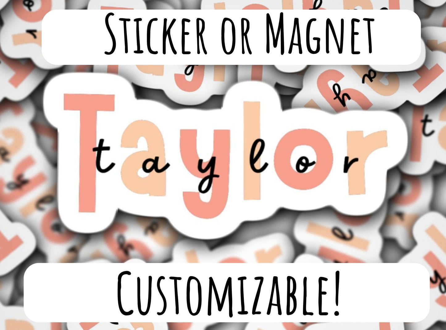 Personalized name stickers, Custom Name Stickers, aesthetic stickers, laptop decal, best friend gift, cute tumbler sticker, kids stickers