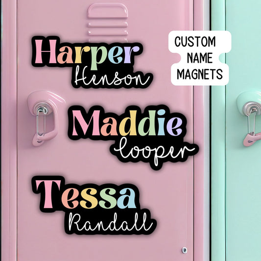 Custom name Magnet, personalized magnet, name magnet, locker magnet, fridge magnet, kids name magnet, locker decor, School locker magnet