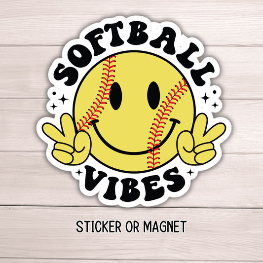 Softball sticker sports Soft ball sticker water bottle notebook Magnet team gift sticker softball team sports girls laptop cute softball