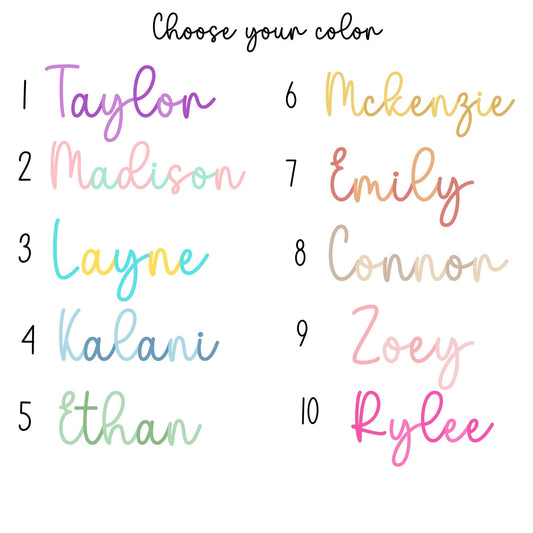 Kids name sticker Custom name sticker Personalized Name Sticker Name magnet Water bottle sticker Tumber cup sticker rainbow letters script