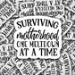 Motherhood sticker, mom life sticker, stickers for mom, funny sticker, fridge magnet, toddler life, mama stickers, water bottle stickers