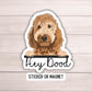 Hey Dood Golden doodle sticker magnet Doodle Mom retro Golden Doodle Sticker Pet sticker Goldendoodle Labradoodle Bernedoodle  dog mom