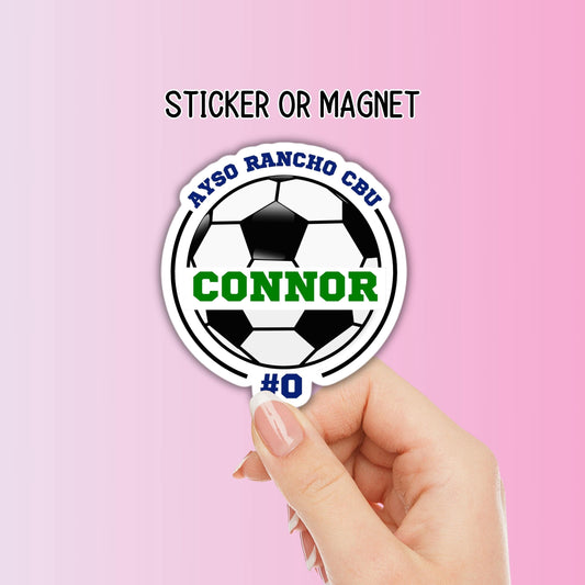 Soccer Custom sticker name soccer team gifts soccer team names personalized soccer  locker magnet Soccer team sports sticker kids