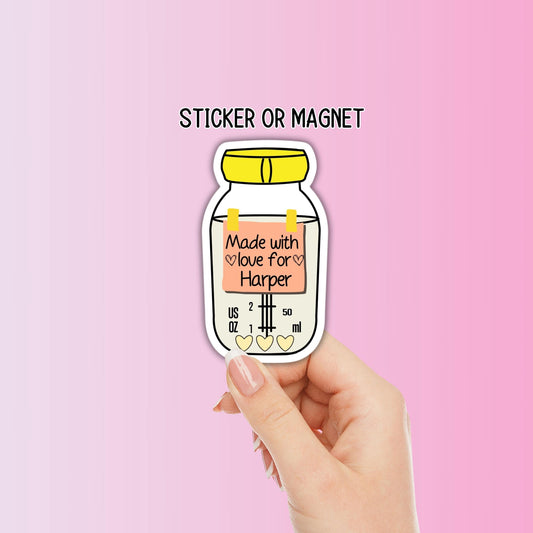 Personalized breastfeeding sticker magnet pumping mom liquid gold breastmilk Breastfeeding Nursing Gift Lactation Consultant Breast pump