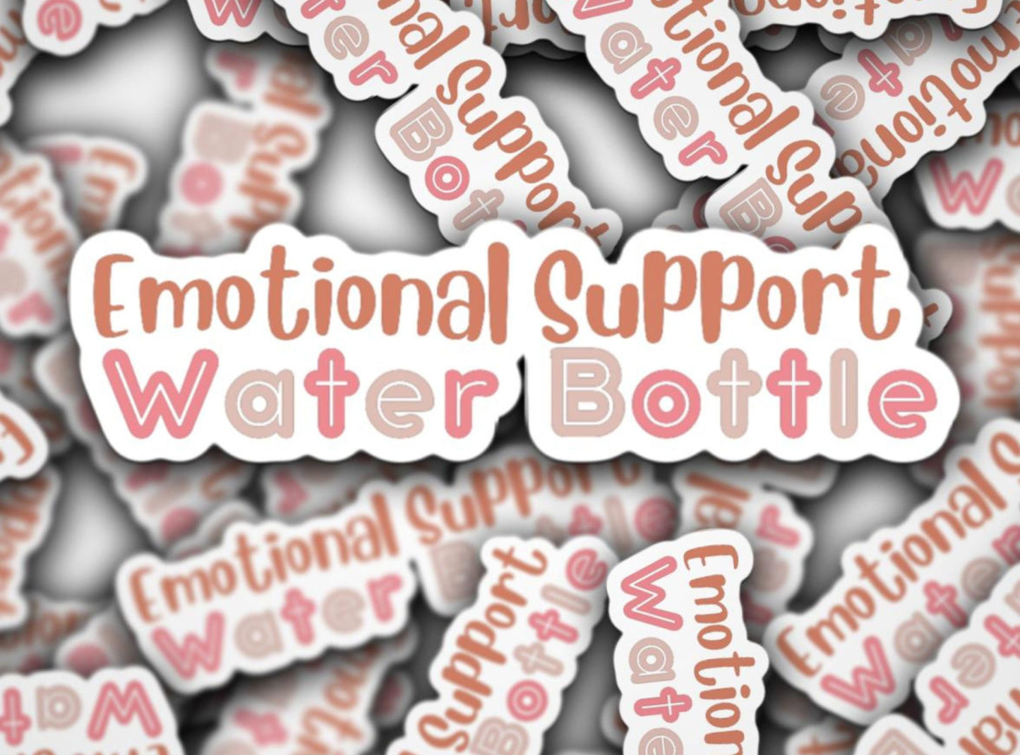 emotional support water bottle sticker, funny sticker, water bottle sticker, aesthetic colors sticker, gift for best friend