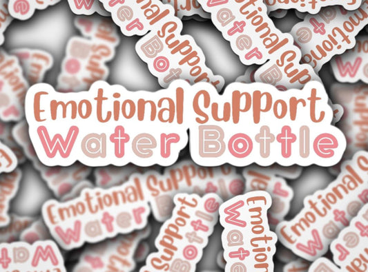 emotional support water bottle sticker, funny sticker, water bottle sticker, aesthetic colors sticker, gift for best friend