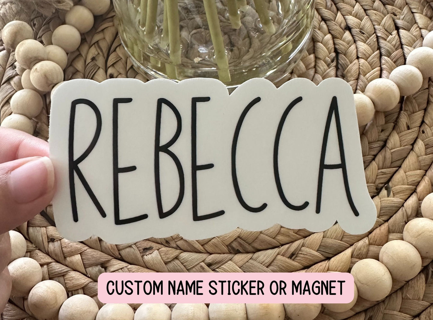 Custom Name Stickers Minimalist name sticker name magnet water bottle name sticker laptop decal best friend gift kids name font gift