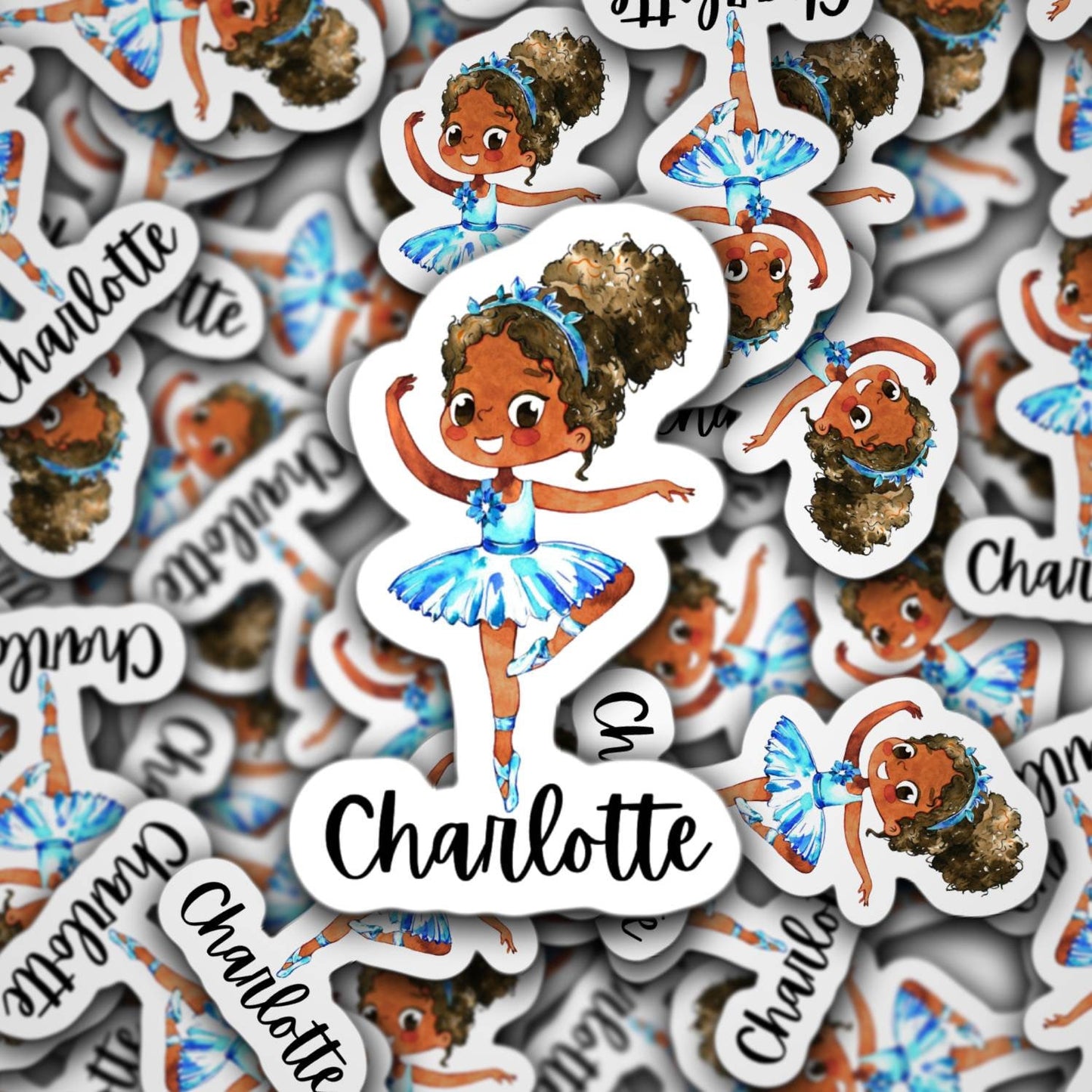 Custom name ballerina sticker ballet sticker dance sticker dancer ballet shoes Dance life dancing kids name sticker lunch box sticker magnet