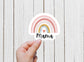 Boho Rainbow Mama Sticker, Mama sticker , Mom life, Mom sticker, Rainbow heart, Gift for mom, Magnet, water bottle, Aesthetic Sticker, Gift